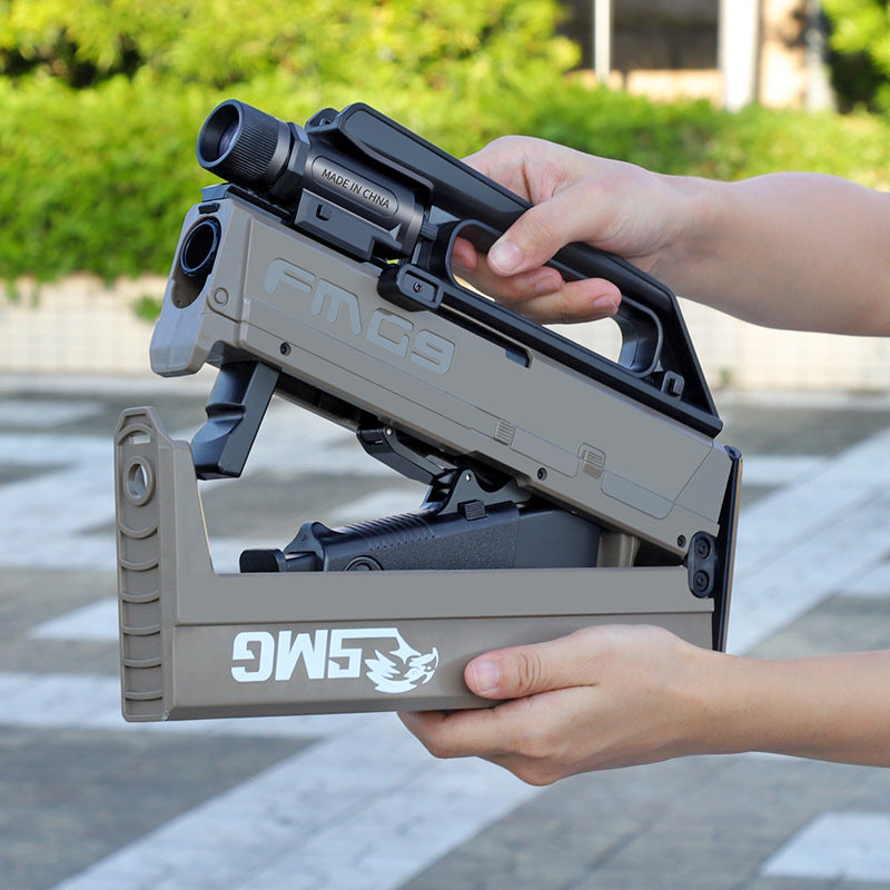 Fmg9 Folding Submachine Gun Manual Throwing Shell Soft Bullet Children Toy Gun