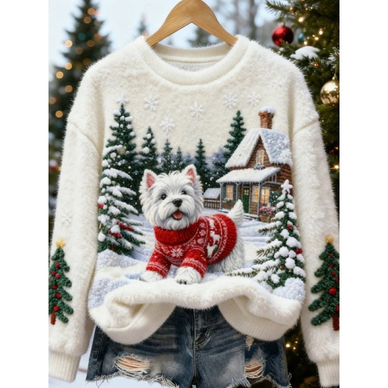 Christmas-themed Flannel Hoodie With Autumnwinter Prints