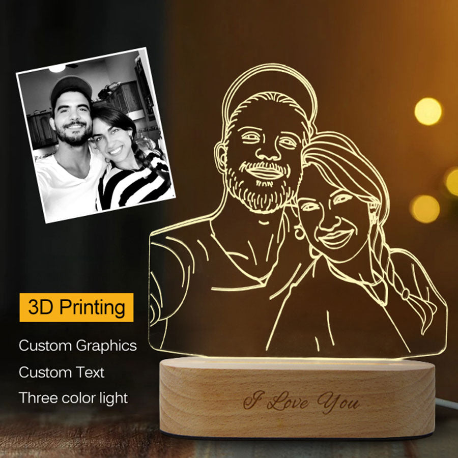 Custom Photo 3D Stereo Night Light
