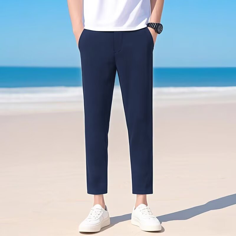 Loose-fitting Casual Draped Wide-leg Floor-length Pants