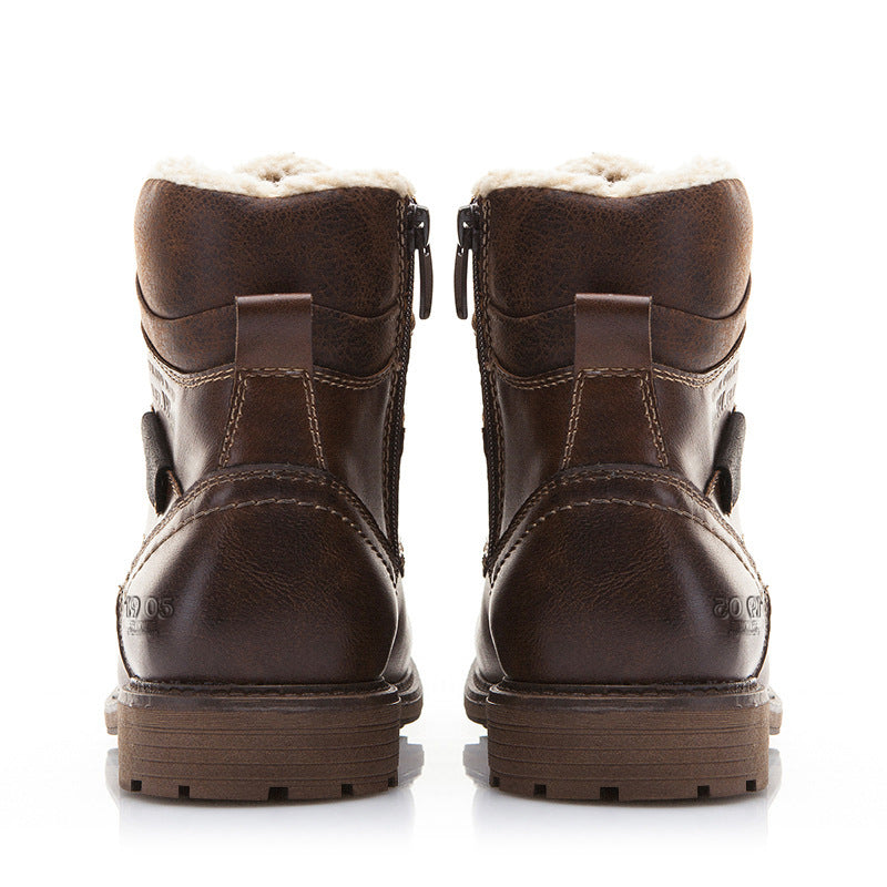 Lace up retro snow boots