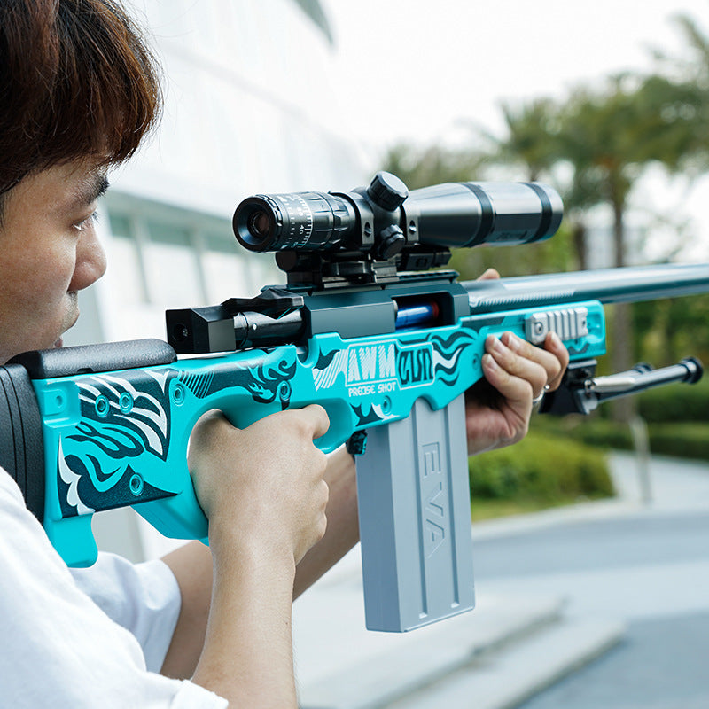 Jianfeng Large Throw Shell Pull Bolt Loaded Soft Bullet Gun Toy