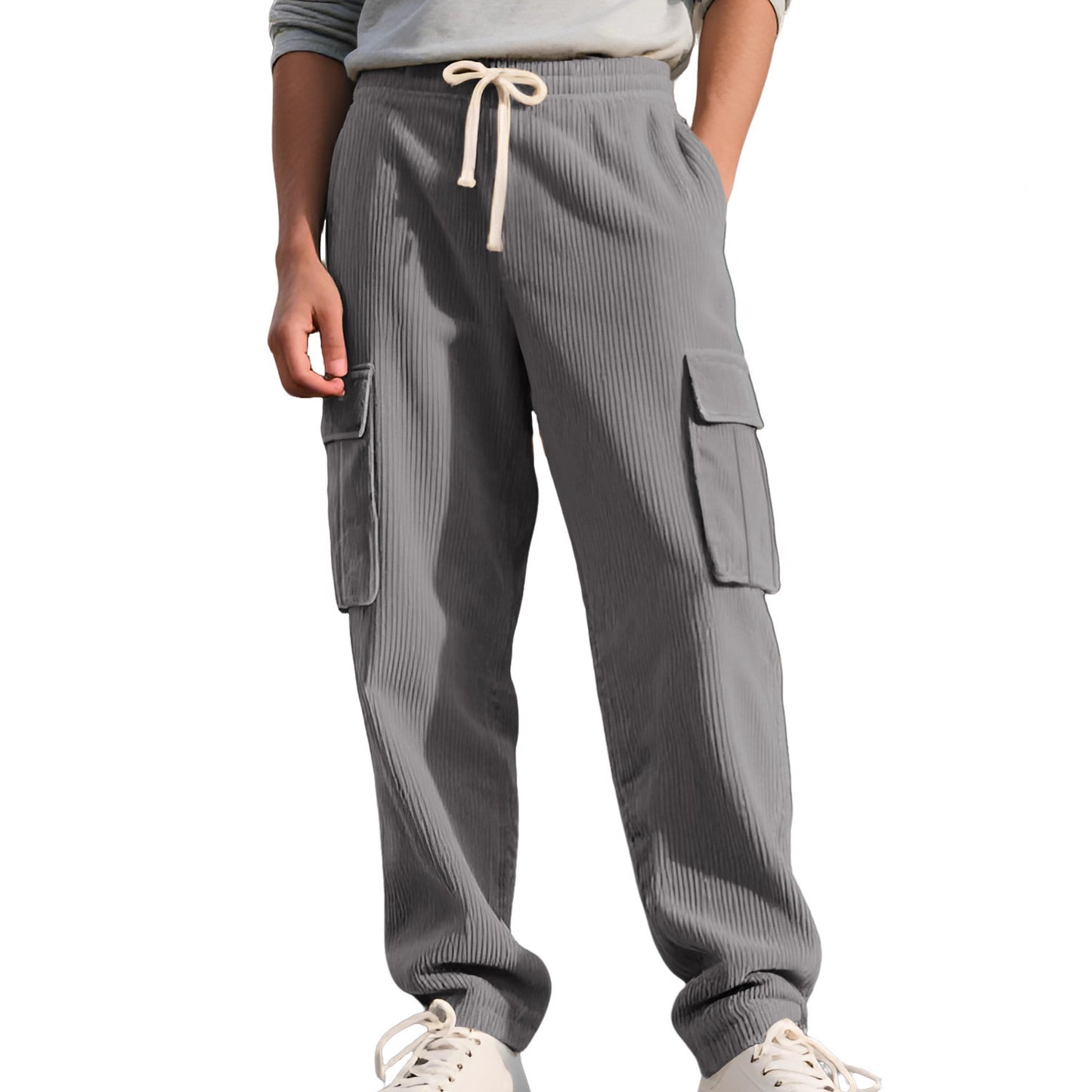 Retro Workwear Casual Corduroy Sweatpants For Men