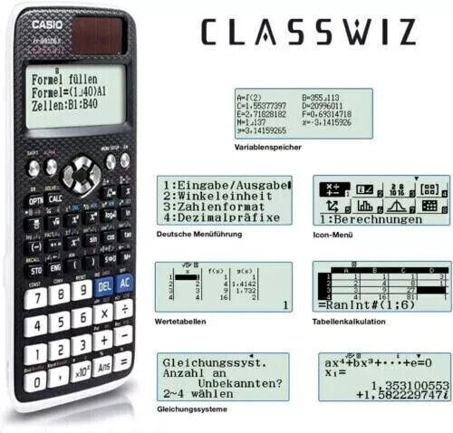 FX-991EX Classwiz Advanced Engineering Scientific Calculator 552 Functions