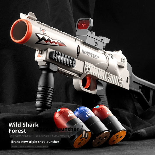 Three-series Grenade Launcher Soft Bullet Gun Can Launch Toy Gun