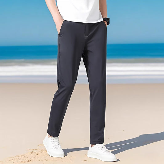 Loose-fitting Casual Draped Wide-leg Floor-length Pants