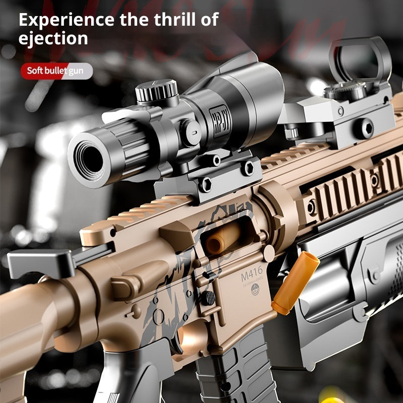 Children's Toy With Manual Bolt Throwing Shell Soft Bullet Gun