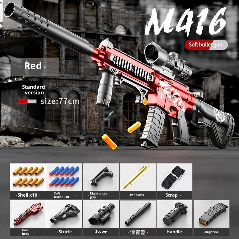 Children's Toy With Manual Bolt Throwing Shell Soft Bullet Gun