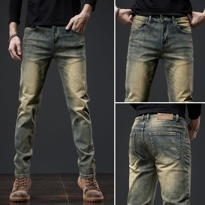 Men's New Springautumn Slim-fit Tapered Pantsversatile And Casual