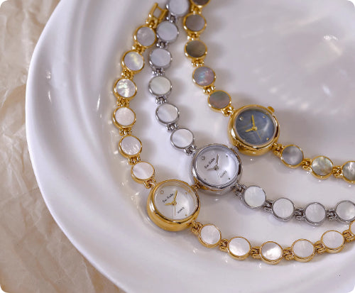 Vintage Bracelet With Aurora-like Natural Shell Waterproof