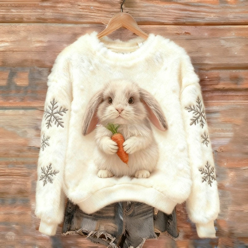Christmas-themed Flannel Hoodie With Autumnwinter Prints