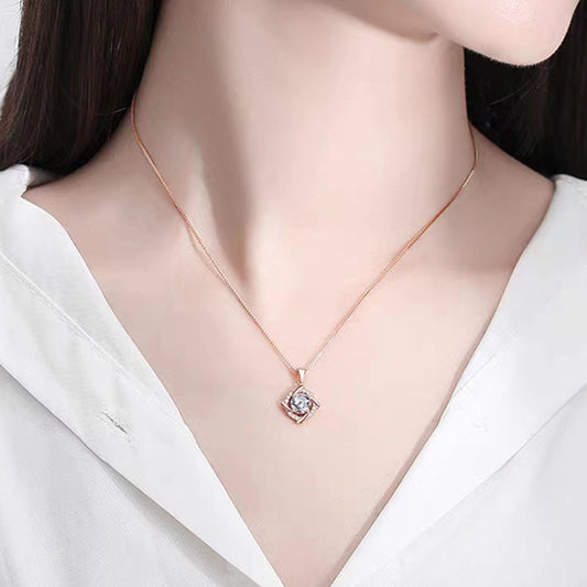 S925 Sterling Silver Windmill Moissanite Necklace