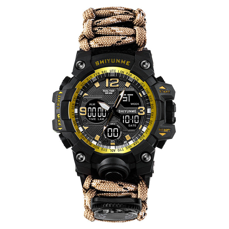 Men's Electronic Watch Multi-function Lifeline Whistle
