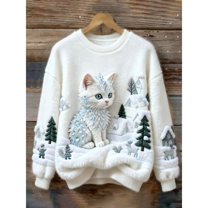 Christmas-themed Flannel Hoodie With Autumnwinter Prints