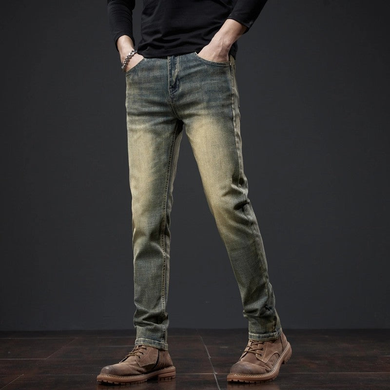 Men's New Springautumn Slim-fit Tapered Pantsversatile And Casual